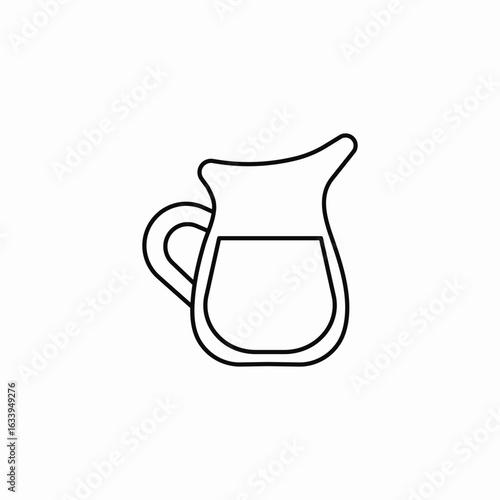 water pitcher jug icon sign vector