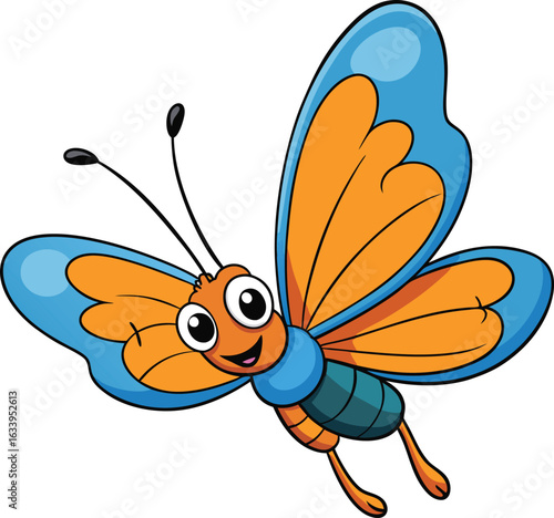 Miel et abeilles drôles de dessin animé de caractère de fleur avec des ailes volantes illustration de vecteur