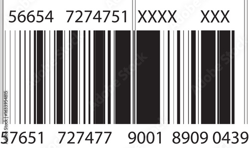 Barcode isolated. Code stripes sticker, Barcode labels. Simple fake bar code, Bar code for web design, Barcode product distribution icon