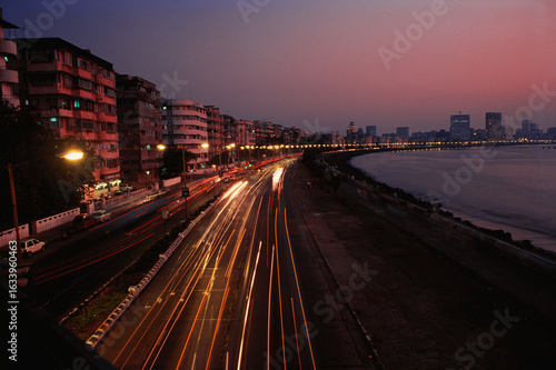 Marine Drive sunset Mumbai India 