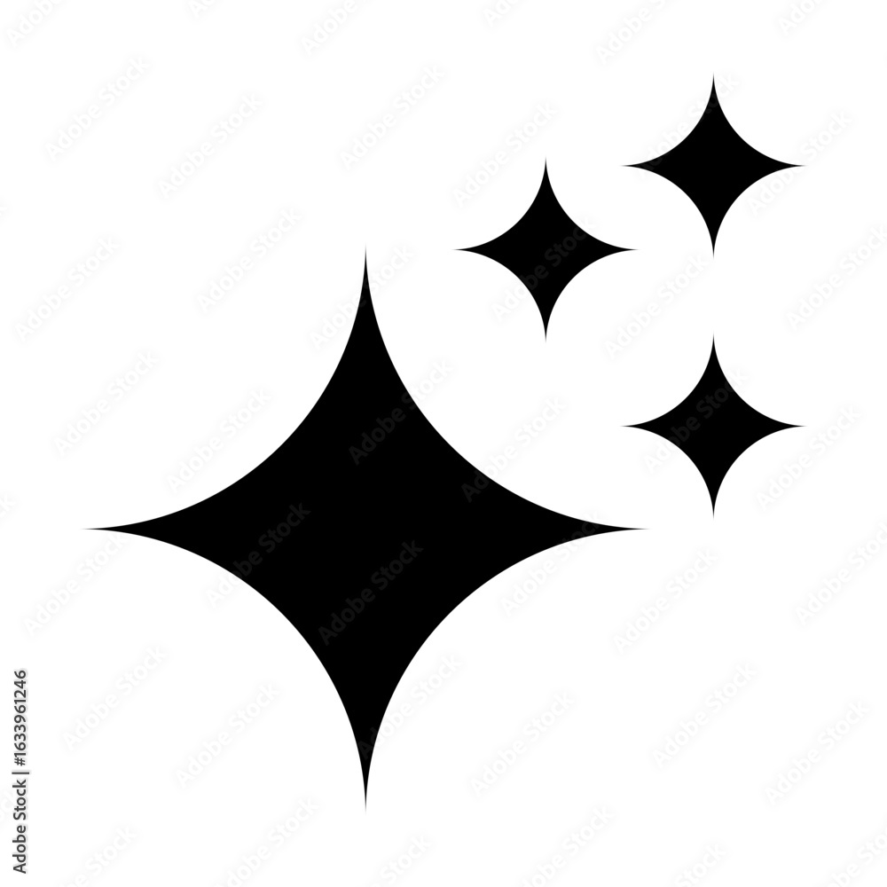 Obraz premium sparkle star icon. simple star burst symbol.