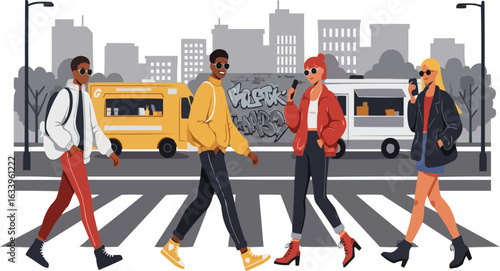 people in the city