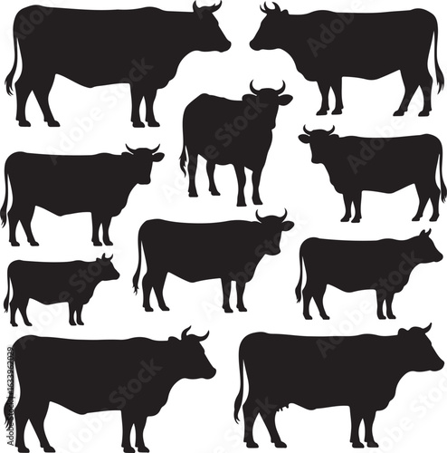 Cow Silhouette Vector | Farm Animal Clipart

Dairy Cow Silhouette | Rustic Farm Design

Standing Cow Silhouette | Livestock Animal Art

Black Cow Silhouette | Cattle Vector Illustration

Cow Outline S