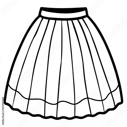 Minimal Tulle Skirt Illustration