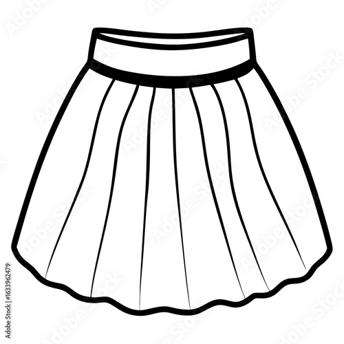 Minimal Tulle Skirt Illustration