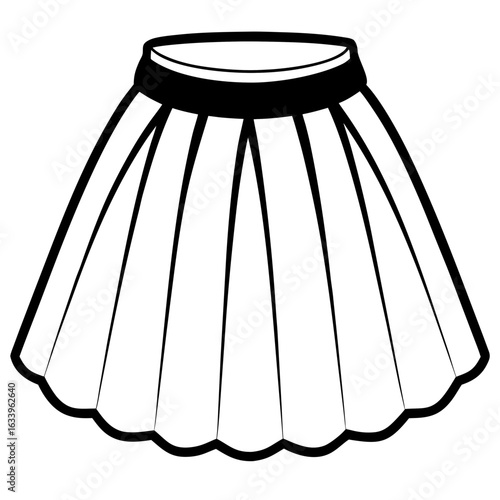 Minimal Tulle Skirt Illustration