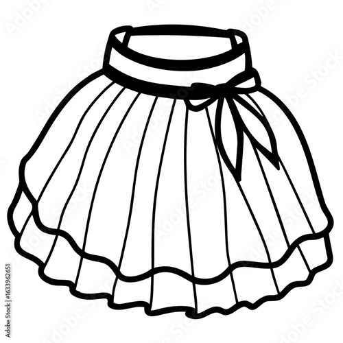 Minimal Tulle Skirt Illustration