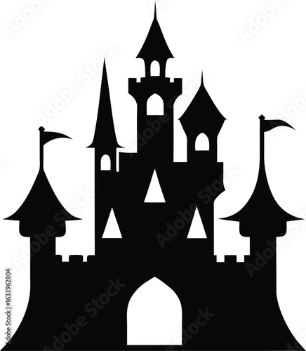 Vieux châteaux de fantaisie, art médiéval et architecture de contes de fées, pour une ville de conte de fées, de princesse et de tour