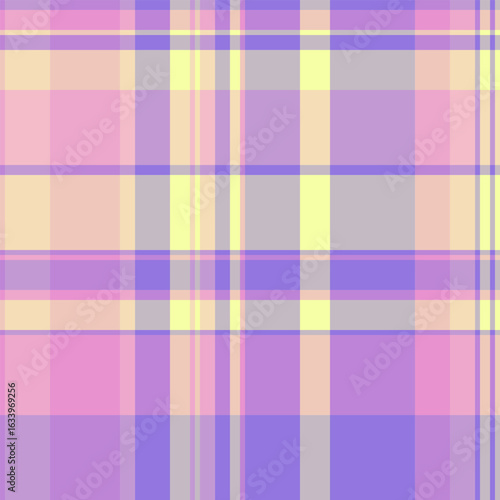 Pastel plaid pattern in soft hues. Ideal for backgrounds, textiles, or a gentle, colorful overlay. Creates a calming, visually interesting effect.