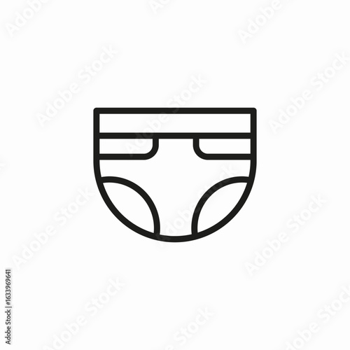 underwear diaper briefs icon sign vector