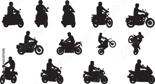 Motorcyclist Silhouettes