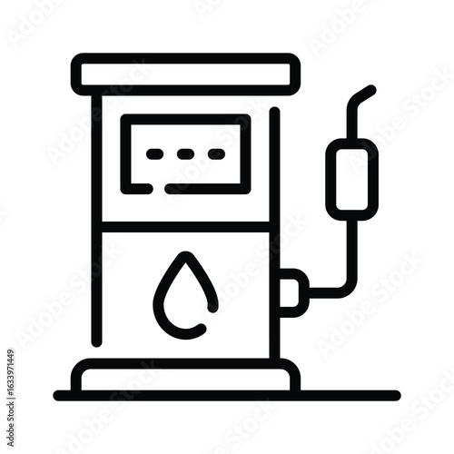A customizable line icon of petrol pump