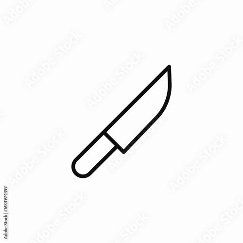 knife kitchen utensil icon sign vector