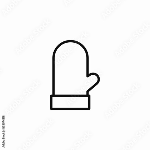 oven mitt glove icon sign vector
