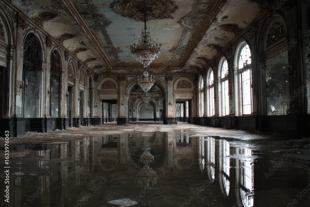 Fototapeta premium Abandoned Ballroom Reflection