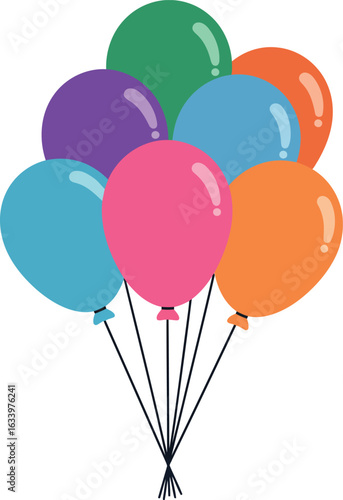 Vibrant balloon bunch celebration