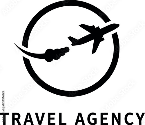 Airplane travel agency logo