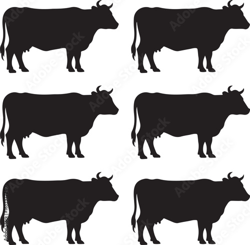 Cow Silhouette Vector | Farm Animal Clipart

Dairy Cow Silhouette | Rustic Farm Design

Standing Cow Silhouette | Livestock Animal Art

Black Cow Silhouette | Cattle Vector Illustration

Cow Outline S