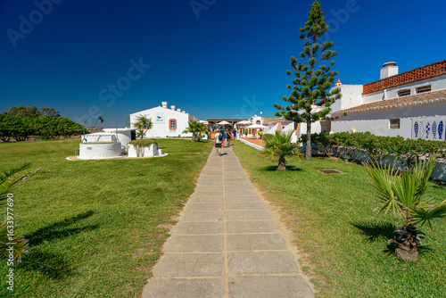 Access entrance to Barril beach belonging to the Pedras del Rei village-Tavira-Algarve-Portugal.
