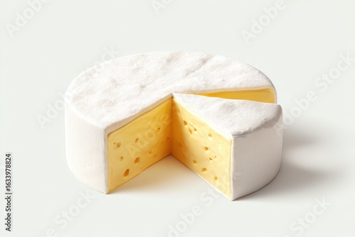 Premium Camembert Cheese 3D Design