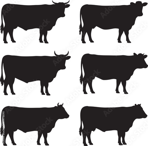 Cow Silhouette Vector | Farm Animal Clipart

Dairy Cow Silhouette | Rustic Farm Design

Standing Cow Silhouette | Livestock Animal Art

Black Cow Silhouette | Cattle Vector Illustration

Cow Outline S