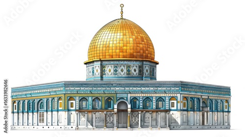 Islamic dome structure, ornate facade