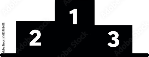 Sports podium 1st 2nd 3rd place winner award ceremony