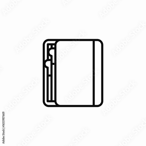 wallet purse cash icon sign vector
