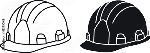 Hard hat icons safety construction workwear