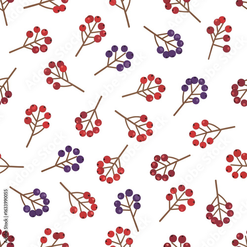 Wallpaper Mural Autumnal woodland seamless pattern with illustrated mushrooms and falling leaves Torontodigital.ca