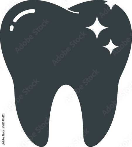Sparkling clean tooth icon