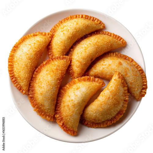 Traditional Crispy Bengali Puli Pitha with Coconut Filling on Transparent Background

