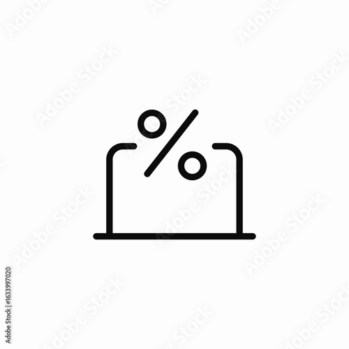 price tag percentage icon sign vector