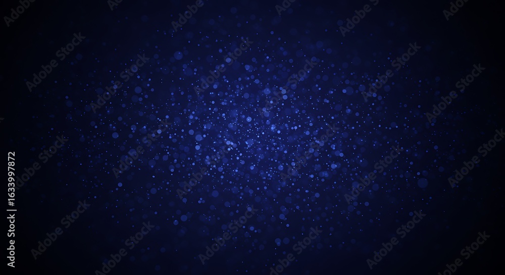 Obraz premium Deep Blue Background with Scattered Sparkling Particles