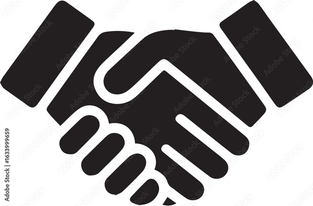 Fototapeta premium Handshake symbol representing agreement and partnership business deal