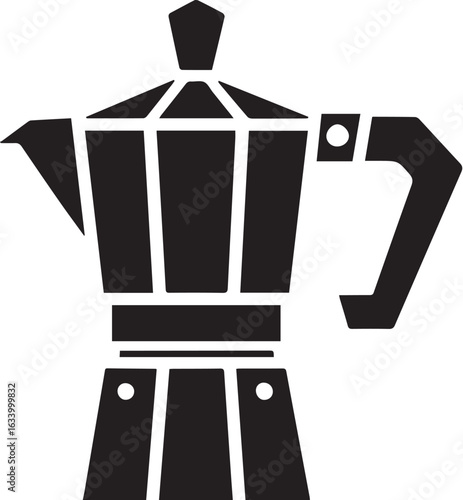 Moka Pot Coffee Maker Silhouette stovetop