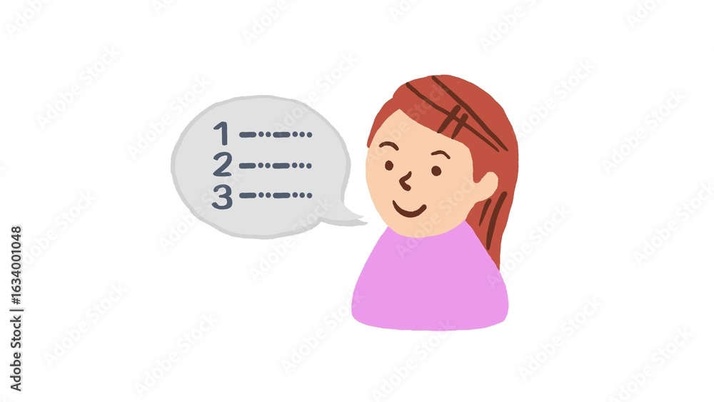 Adorable cartoon girl with red hair and a warm smile, speaking Adorable cartoon girl with red hair and a warm smile, speaking