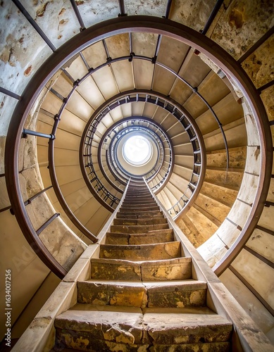 Wallpaper Mural Spiral staircase upward view Torontodigital.ca
