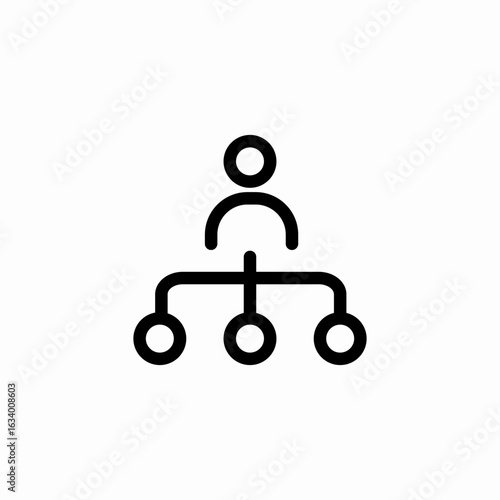 organizational chart person icon sign vector