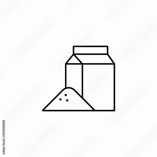 powdered milk carton icon sign vector