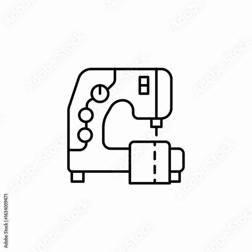 sewing machine stitch icon sign vector