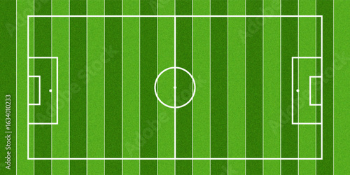 Top view of soccer field