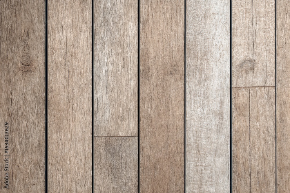 Fototapeta premium Close-up of light brown wooden planks