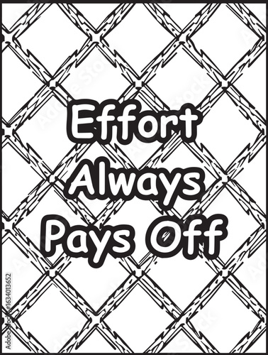 Printable coloring page for kids and adults: Mosaic pattern background: Affirmation saying to color