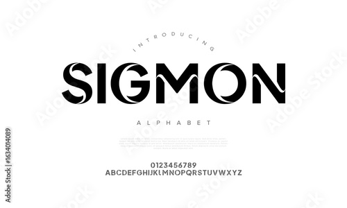 Creative and bold display font with dynamic wave-like cuts, perfect for logos, fashion brands, and contemporary design