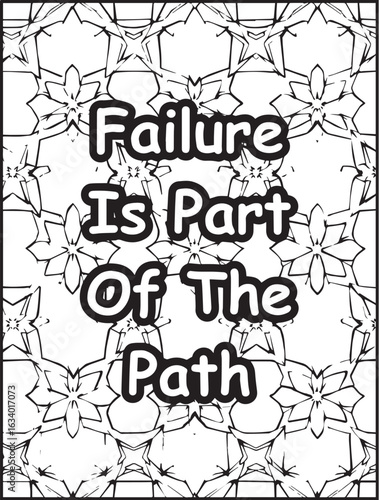 Printable coloring page for kids and adults: Mosaic pattern background: Uplifting words to color