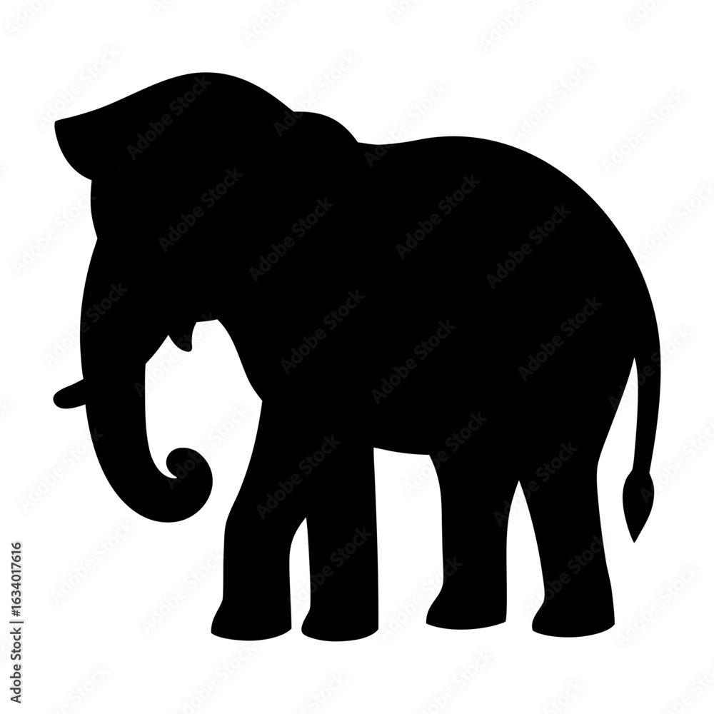 Fototapeta premium elephant silhouette vector