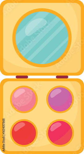 vector illustration of a cosmetic palette