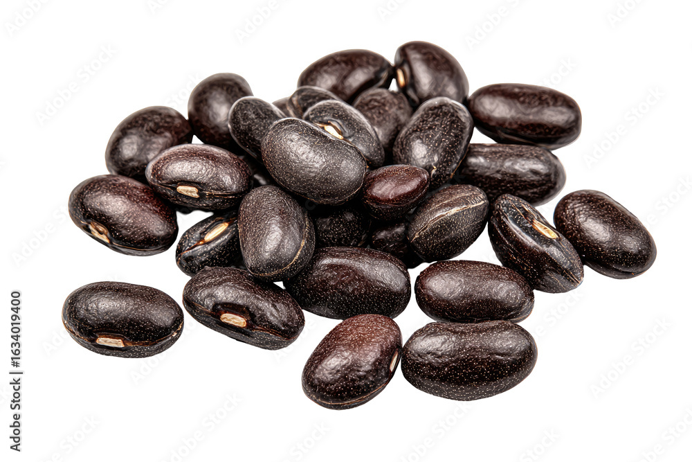 Obraz premium Dark brown beans, close-up cluster