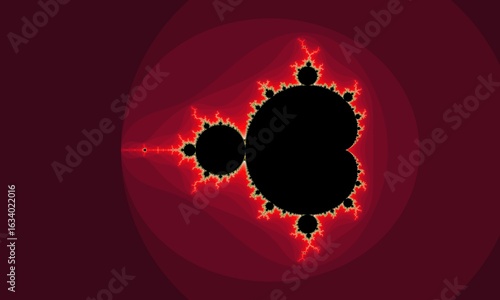 Red Fractal with Black Center